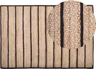 Beliani Rug KARADONA Beige 140 x 200 cm Jute