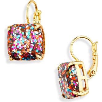 Kate Spade New York glitter small square lever-back earrings in Multi Glitter at Nordstrom Rack