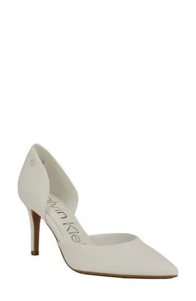 Calvin Klein Gloria dOrsay Pump in White at Nordstrom Rack, Size 6.5