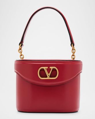 Valentino Garavani Vain Vanity Bucket Leather Crossbody Bag