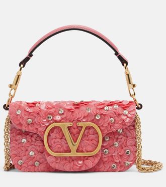 Valentino Garavani Bolso al hombro Loc&ograve; Small con lentejuelas