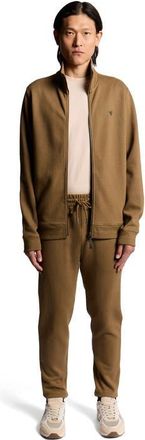 Lyle & Scott Diagonal Weave Zip Through Sweatshirt in Dusky Green at Nordstrom, Size Xx-Large