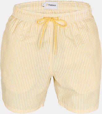 Farah Mens Colbert Stripe Patterned Swim Short - Tan - Size: 32/30/31