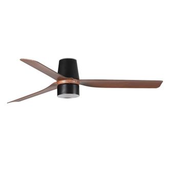 Netlighting Punt Tub 132cm TEK LED Ceiling Fan Matt Black Walnut Blades 2700K