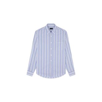 Paul & Shark Gestreept katoenen overhemd lange mouw - Heren - Casual Overhemden - Veelkleurig - 6XL - Katoen - Overhemden