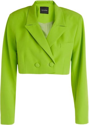 Actualee Cropped blazer - Groen