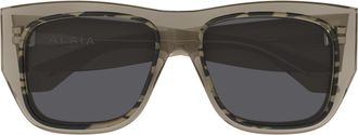 Alaia Aa0090s Oversized Square Sunglasses in Translucent Taupe