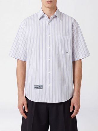 Wooyoungmi Camicia a maniche corte in misto cotone con motivo a righe