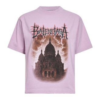 Balenciaga Sacr&eacute; Coeur T-shirt - female - Balenciaga - T-Shirts - Pink - XS - Tops