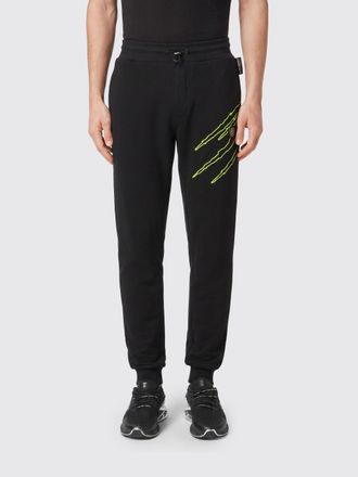Plein Sport Pantaloni jogging in jersey con logo a contrasto e coulisse