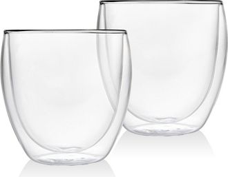 Godinger Clarent Double Walled Short Cups (Set Of 2)