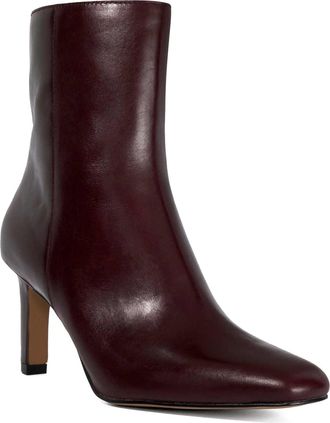Dune London Womens Ladies Ovation - High Heel Chisel Toe Ankle Boots - Burgundy Leather - Size UK 3