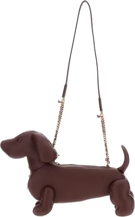 Thom Browne Bordeaux Hector Pebbled Leather Bag
