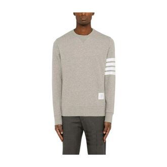 Thom Browne Klassiek Loopback 4-Bar Sweatshirt - Heren - Sweatshirts & Hoodies - Grijs - Maat: M Katoen