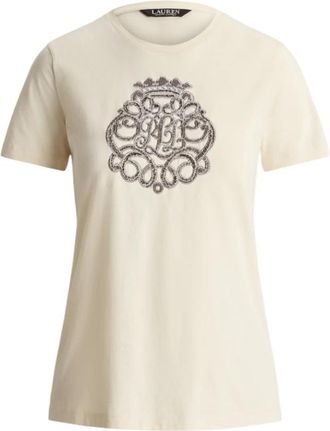Ralph Lauren T-shirts - Dames - T-shirts - Beige - XS - Katoen - Tops