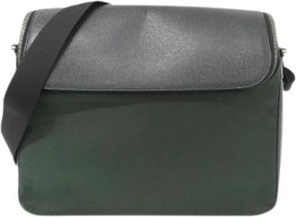 Louis Vuitton Pre-owned Cross Body Bags, male, Black, Size: ONE SIZE Pre-owned Taiga Taimyr Shoulder Bag