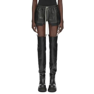 Rick Owens Wollen broek - Dames - Korte broeken - Zwart - Maat: W27 Wol