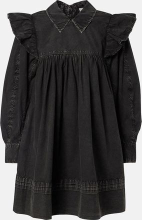 Ganni Ruffled cotton minidress