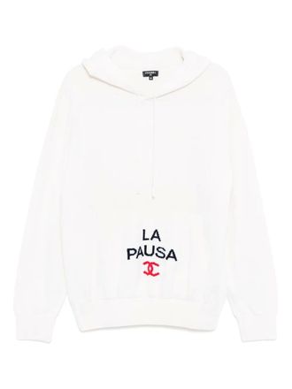 Chanel 2018-2019s kasjmier hoodie - Wit