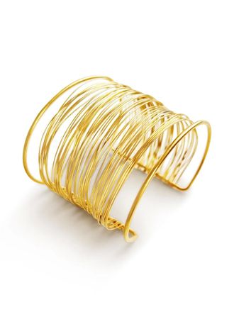 Hzmer Jewellery hammered-effect bangle - women - stainless steel - One Size - Gold