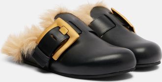 Balmain Anthem leather clogs