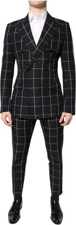 Dolce & Gabbana Taormina Double Breasted 2 Piece Suit - Heren - Business pakken - Veelkleurig - M - Katoen - Kostuums