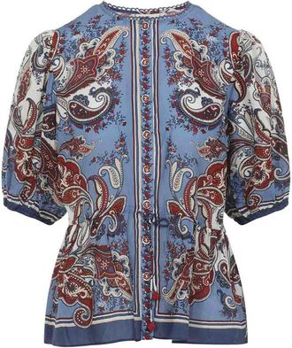Farm Rio Paisley Scarf Shirt