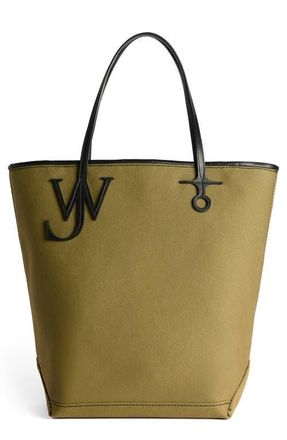 J.W.Anderson Tall Anchor Canvas Tote in Khaki/Black at Nordstrom