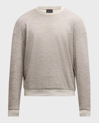 Giorgio Armani Men & apos;s Pique Wool-Blend Sweater