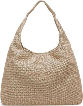 Jimmy Choo London Tassen, Dames, Geel, ONE Size, Katoen, Beach Diamond Hobo