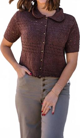 Free People Daylight Button Front Cardigan In French Chocolate