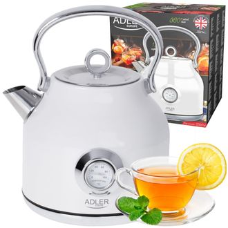 Adler Europe Ad 1346b Bouilloire Avec Thermom&egrave;tre 1,7 Strix - Puissance 1850-2200w - Coloris Blanc