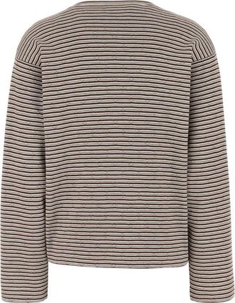 Miu Miu Womens Embroidered Cotton Blend Oversize T-Shirt Biancocacao T-shirts And Polos