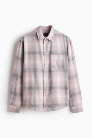 H&M Flanellhemd in Loose Fit - Pink