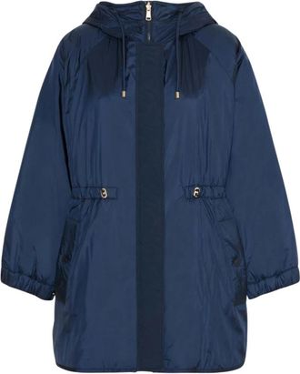 Max Mara Omkeerbare midi parka - Dames - Parka Jassen - Blauw - 3XS - Jassen