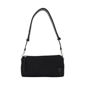 Ami Shoulder Bags, female, Black, ONE SIZE, Black Nylon Shoulder Bag