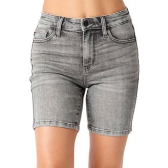 Judy Blue Womens Bermuda Shorts In Gray