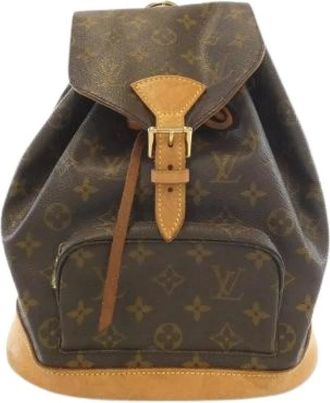 Louis Vuitton Pre-owned Backpacks, female, Brown, Size: ONE SIZE Pre-owned Monogram Montsouris Backpack