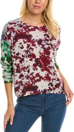 Autumn Cashmere Ink Blot Crew Cashmere Sweater In Multi