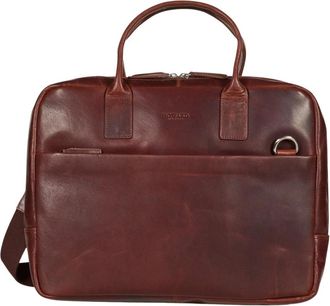Howard London Laptop Bag Stanley - Heren - Laptoptassen - Bruin - ONE Size - Leer - Tassen