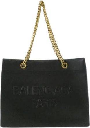 Balenciaga Pre-owned Leren Tote Bag - Dames - Vintage Shopper - Zwart - ONE Size - Leer - Vintage
