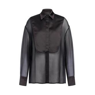 Dondup Shirts, female, Black, Size: XS Dc464 Sf0105D Shirt