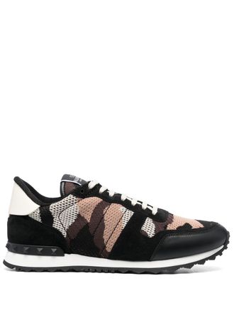 Valentino Garavani Sneakers Rockrunner con inserti camouflage - Nero