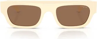 Vogue Sunglasses Vo5694 Su 316773 Ivory/Dark Brown Women