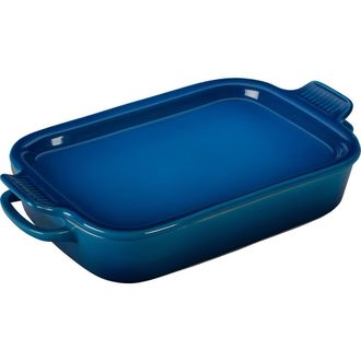 LE CREUSET 3 1/2 Quart Stoneware Casserole & Platter Lid in Marseille at Nordstrom