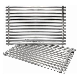 Weber Lote 2 Parrillas Weber 38,1x29x2 Cm Rejillas De Acero Inoxidable Para Barbacoas Spirit 210 Y Genesis De Weber