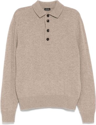 Ermenegildo Zegna crew neck sweater - men - Cashmere/Wool - 52 - Brown