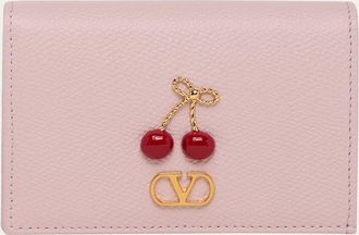Valentino Garavani Cherryfic Leather Bifold Wallet