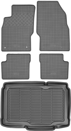 OEM Juego De Alfombrillas De Goma Para Coche Y Alfombrilla Para Maletero Para Opel Corsa D Hatchback (2007-2014)