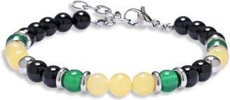 Eye Candy Los Angeles Mens Niko Agate Beaded Bracelet in Multi at Nordstrom Rack